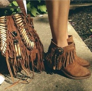 Boho Fringe Ankle boots