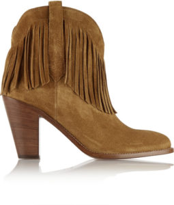 Brown Fringed Ankle Boots