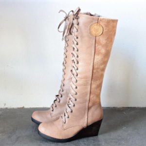 Comfortable Tall Wedge Boots