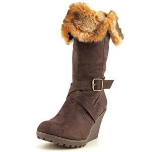 Faux Fur Wedge Snow Boots