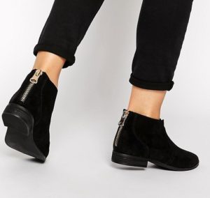 Flat Black Ankle Boots