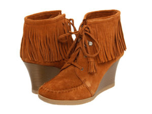 Fringed Wedged Boots