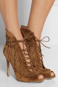 High Heel Fringe Ankle Boots