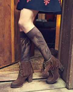 Lace Up Brown Fringed Ankle Boots