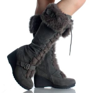 Ladies Wedge Snow Boots