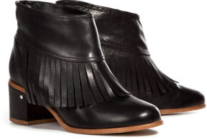 Leather Fringe Ankle Boots