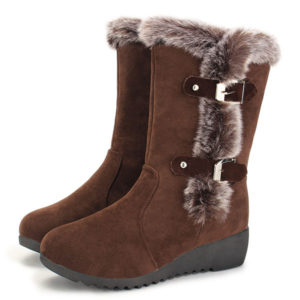 Wedge Winter Snow Boots with Fur