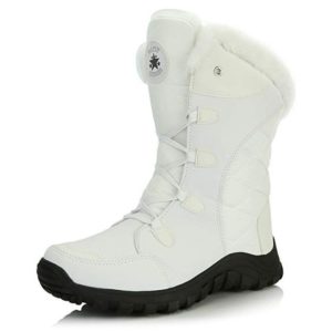White Fur Snow Ankle Boots