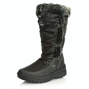 Women's Black Eskimo Boots with Fur