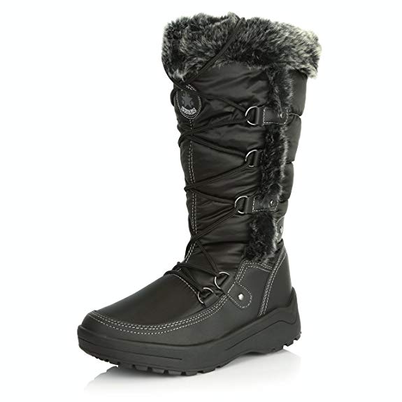 Women's Black Eskimo Boots with Fur - Online Boots