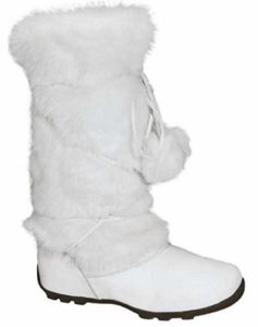 Women's White Fur Snow Boots