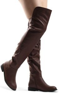 Brown Knee High RIding Boots Wide Calf