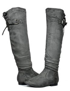 Super Wide Calf Knee High Boots with Buckle
