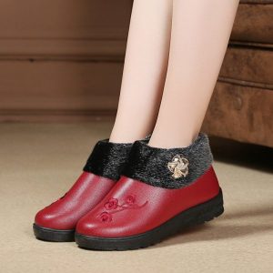 Fleece Lined Womens Slip On Boots