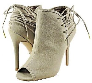 Women's Peep Toe Cutout Booties