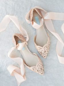 Gold Pointed Toe Wedding Shoes