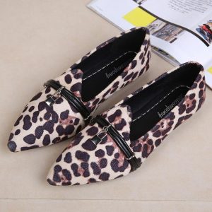 Leopard Printed Flats Pointed Toe