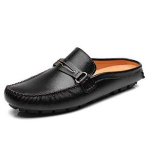 Mens Black Mule Slippers