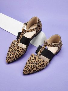 Pointed Toe Flats Leopard Print