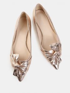 Rose Gold Pointed Toe Flats