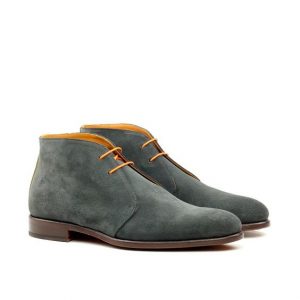 Round Toe Gray Chukka Boots