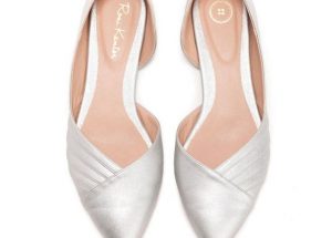 Silver Pointed Toe Flats