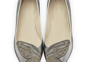 Women's Silver Pointed Toe Flats